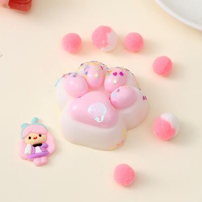 Squishy Flocking Cat Claws Stress Relief Toy Extra Large Sensory Fidget Toys for Kids Adults Anxiety Relaxation Squeeze Gift