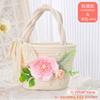 Straw bag simulation flower DIY material bag handmade handbag warm-up event team building salon Mother's Day gift