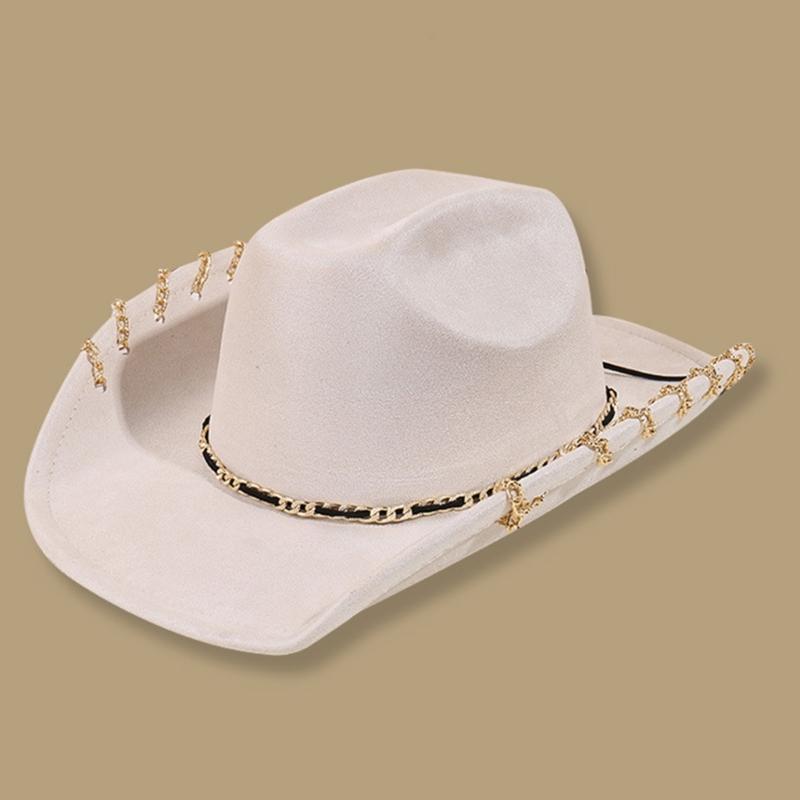 Homburg Top Hat with Exotic Belt Victorian Age Maillard Top Hat Classical Porkpie Hat for Boy Men Adults Maillard