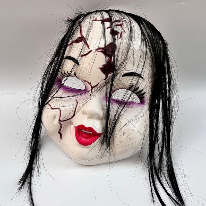 1Pcs Scary Ghost Mask Costume Props Chucky Ghost Doll Mask Halloween Full Face Helmet Masquerade Scary Cosplay Party Headwear