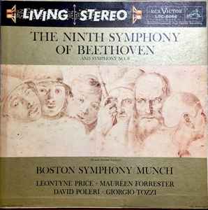 LP Record CHARLES MUNCH, BOSTON SYMPHONY ORCH - Beethoven Symphony No9 In D Minor O LSC6066 RCA VICTOR RED  1959 US Classical Used