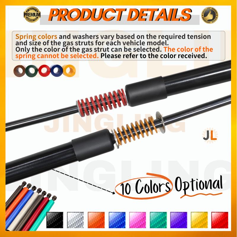 Qty(2) Trunk Struts with Spring for Lancia Ypsilon (843) Hatchback 2003-2011 Rear Tailgate Boot Lift Supports Shock Absorbers