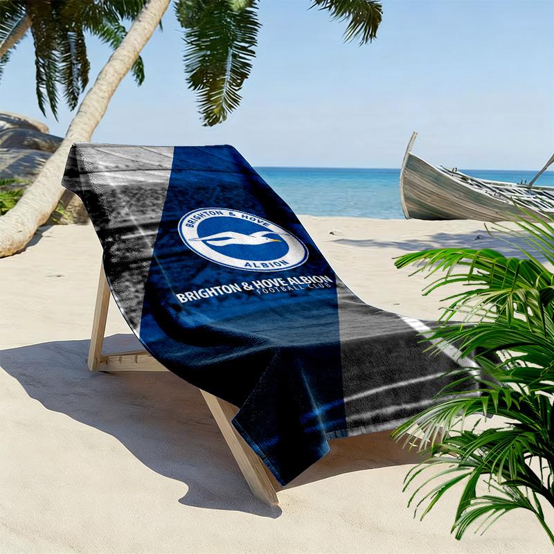Brighton Print Beach Towel, Large Soft Quick Dry Towel for Beach Camping Swimming
