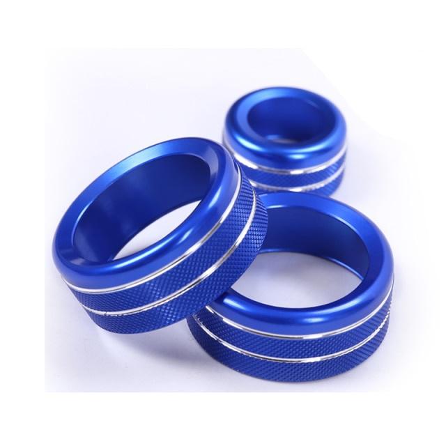 Luftkonditioneringsratt Ljudvolymkontrollknapp Cirkeldekoration Trimringskydd För B+W 1 2 3 3GT 4-serien X1(Med AUTO-knapp)