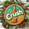 Crush Orange Soda Metal Tin Sign 8x8 Inch Vintage Home Bar Decor
