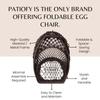 Polyester Foldable Egg Chair/Swing Chair for Adults// 200Kgs Weight Capacity-Brown