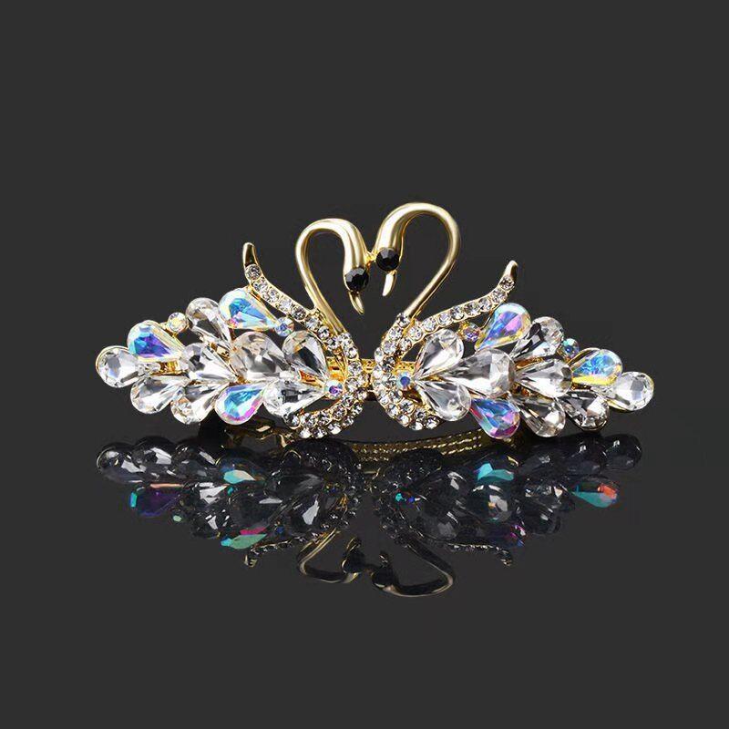 Clips de Păr Arc de Lebădă Primăvară Gol Barretă Accesorii Păr Femei Modă Ac de Păr cu Strass Accesorii Cap
