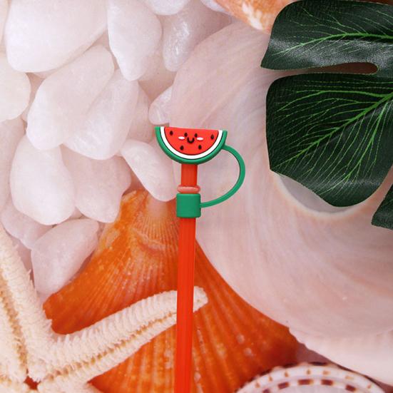 2 buc dopuri de paie reutilizabile, fără miros, încântător, moale, anti-alunecare, rezistente la praf, design de desene animate, capace de paie pentru utilizare zilnică