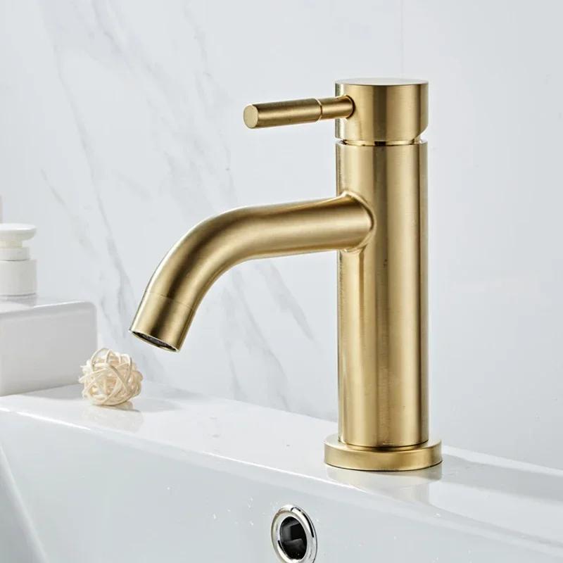 

Современный смеситель для раковины Золотой смеситель для раковины Смесители для ванной комнаты Смесители для раковины с одной ручкой Смеситель для раковины из нержавеющей стали