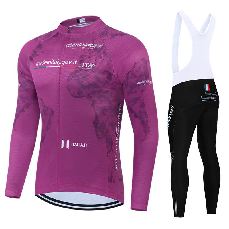 

2026 Tour De Italy D ITALIA Long Sleeve Men Cycling Jersey Set MTB Bike Clothing Spring Bicycle Clothes Maillot Ropa Ciclismo Asian size-4XL
