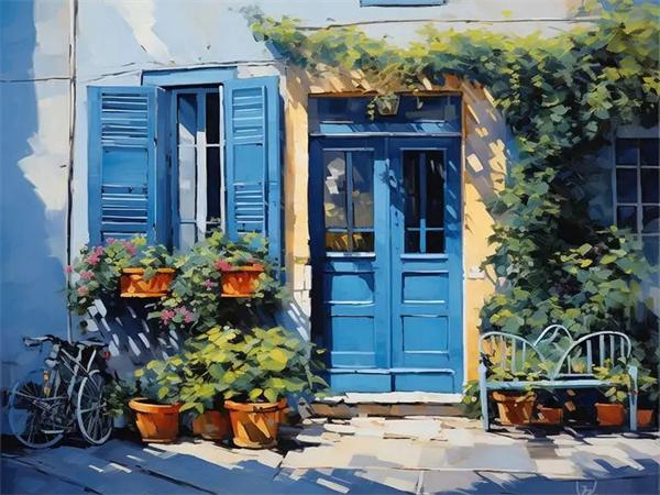 Full Square Round Diamond Painting Door Flower Home Decor Embroidery Mosaic Landscape Wall Art