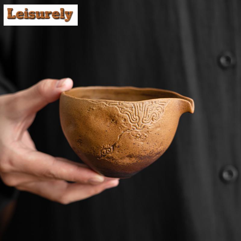 Glazovaná omáčkou Stará kameninová Hrubá keramika Čajová konvička Butik Dělený Čajový mořský Čajový džbánek Domácnost Spravedlivý šálek Čajový obřad Dárkové potřeby