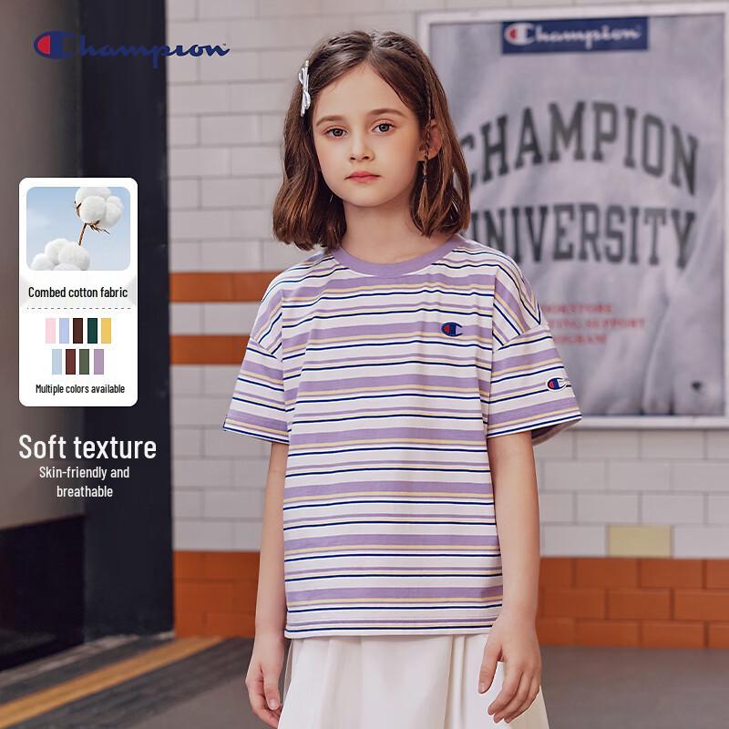 Champion Kids' Embroidered Stripe Short-Sleeve T-Shirt