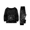 Family Matching Halloween Printed Pajama Set Long Sleeve Top and Pants for Parent and Child