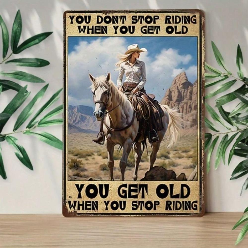 Retro Rectangular Metal Sign 20x30cm for Home Garden Decor