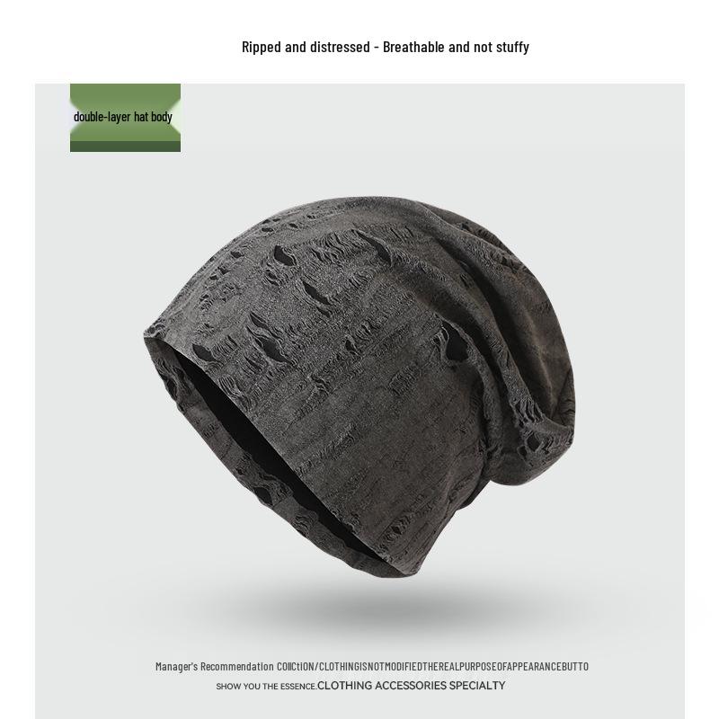 Korean Style Trendy Slouchy Beanie for Women and Men - Thin, Knitted, Youthful Fashion with Applique Design.