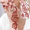 1 Foglio Hennè Ramadan Stile Indiano Tatuaggi Temporanei Per Mani Dita Donne, Adesivi Finti Tatuaggi Lunga Durata Realistici