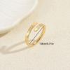 Women's Ring Geometric Open Adjustable Letter Design Couple Rings Versatile Index Finger Ring