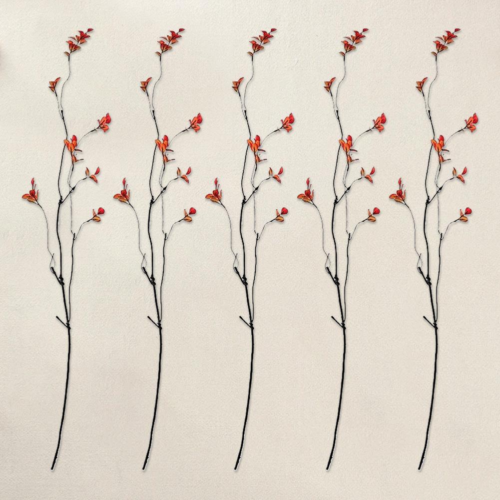 5Pcs Fall Leaves Stems Decorative Fake Fall Greenery Branches Fake Leaves Fall Decorations for Vase Filler Centerpieces