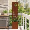 Garden Privacy Screen Canvas Rusty 32 X 150 Cm Weatherproof Steel