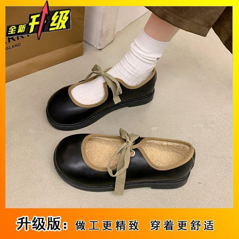 Fashion Fairy Shoes Shallow Mouth Grandma Shoes Girl 2025 Autumn and Winter New French Evening Wind with Skirt Gentle Single Shoes Girl