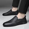 Leather shoes men's shoes summer breathable sandals men's soft-soled hollowed-out shoes