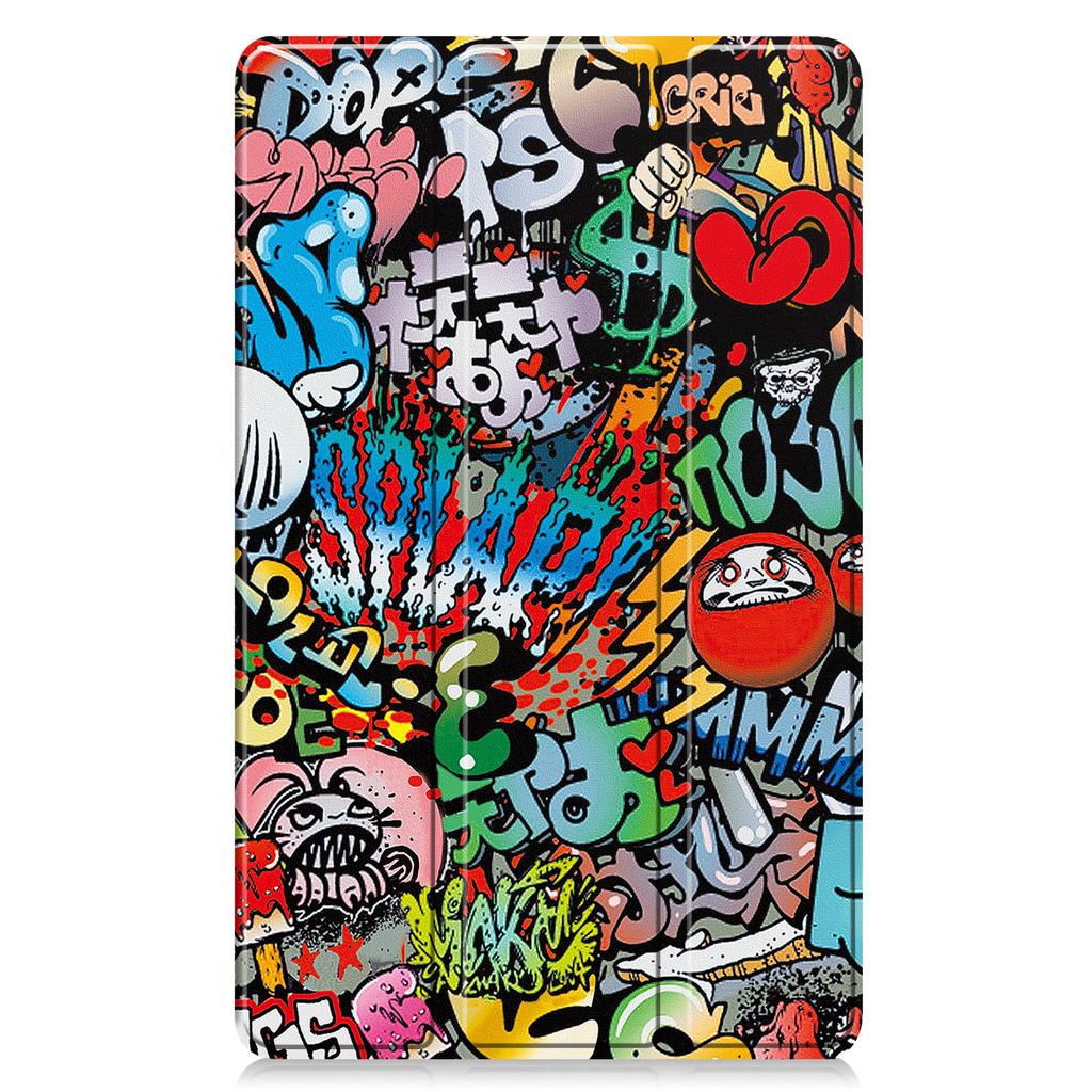 Tri-Fold Painted Case for Samsung Galaxy Tab A9 8.7" Plus 11" SM-X110 X115 X117 X210 X216 X218 Smart Stand Cover with Atuo Sleep