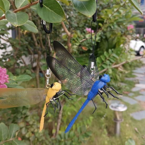 Falešná dekorace vážky s karabinou Přenosný venkovní kempingový komár Odpuzovač much Simulovaný 3D