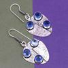 Tanzanite Gemstone Unisex Women's Gift For Her Silver Jewelry Earring 1.5''