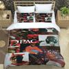T-Tupac Shakur Fashion Trendy Print Three-piece Set Suitable for Kids or Adults Quilt Cover Pillowcase Bedding Set Birthday Gift