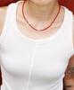 Ourpierre Red Bead Donut Necklace