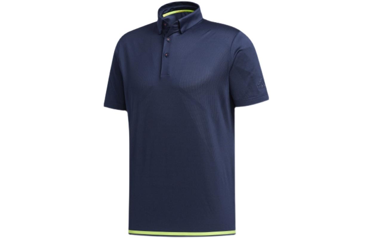 Adidas Polo Shirts Men s Blue Polo Collar Moderate Straight Fit FJ3794 L