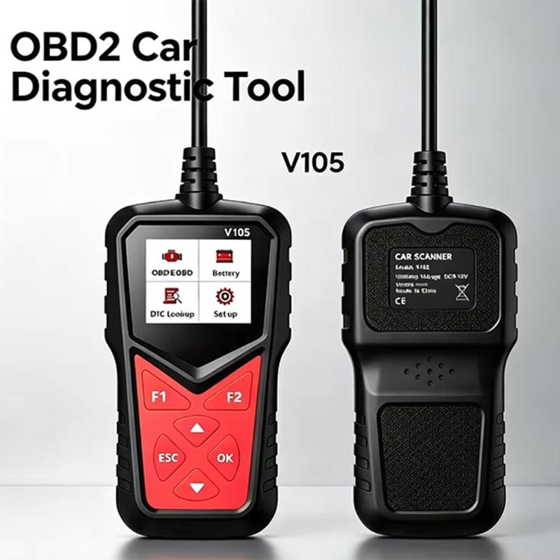 Direct Use OBD2 Vehicle Diagnostic Tool with Display and Control Pad, Handheld Fault Device for Daily Engine Warning Review and Battery Checks