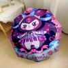 Kawaii Kuromi Floral Charm Portable Automatic Umbrella Sturdy 8 Rib Shaft Compact Design for Outdoor Daily Use Fashion Lovers Stylish Gift for Women