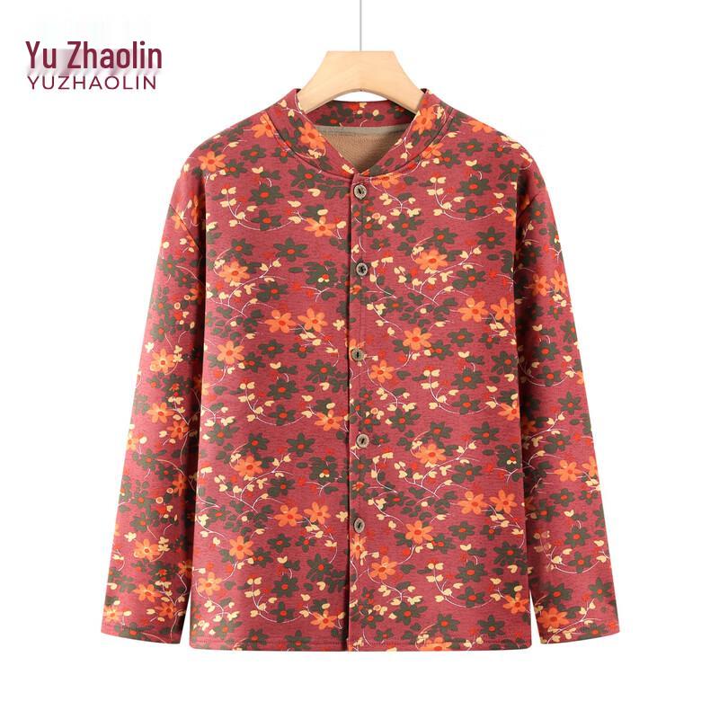 

YUZHAOLIN Women s Mid-Age Winter Warm Cardigan Top & Set 4XL