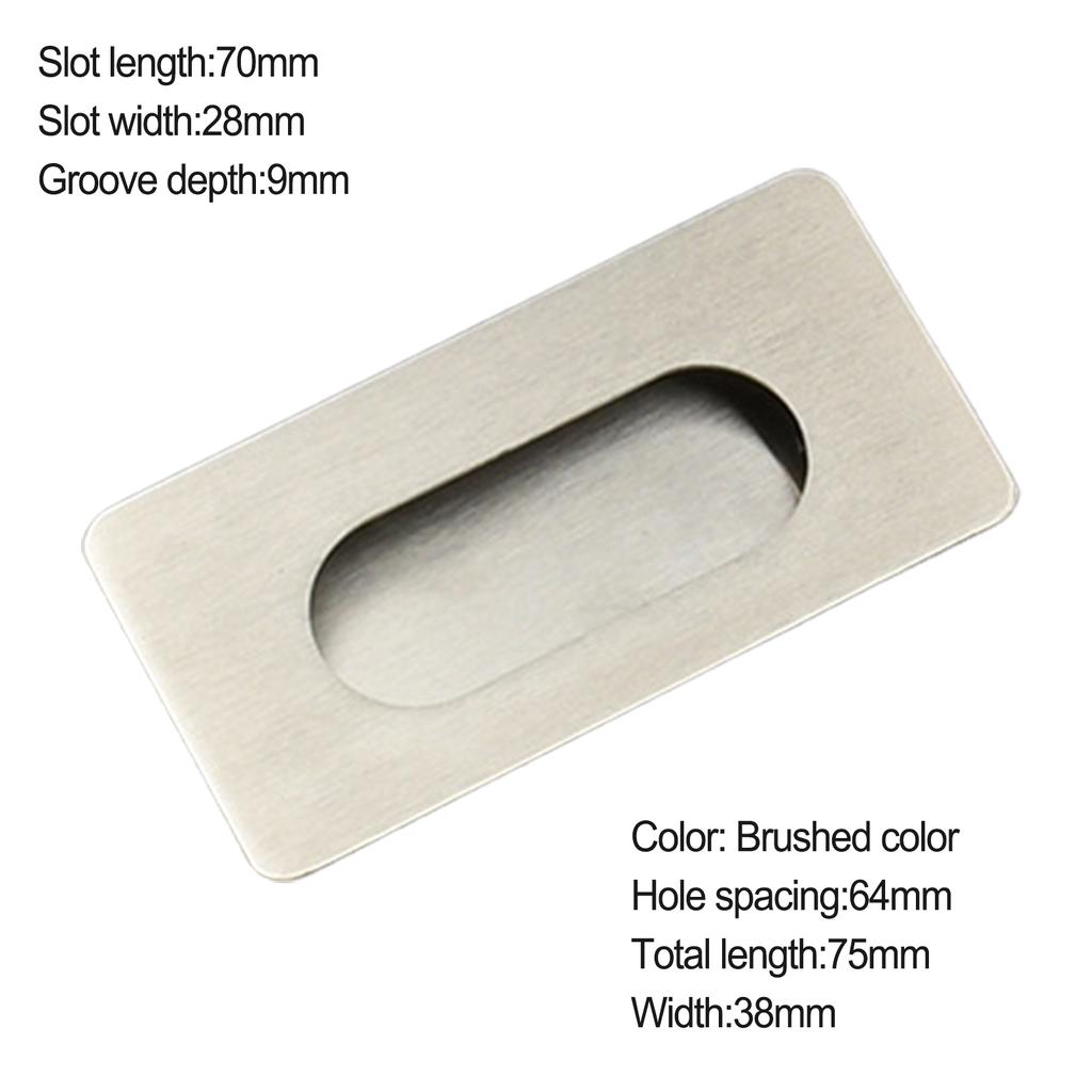 With Screws Cabinet Handle Zinc Alloy Slotted Recessed Handle 1 Pc Concealed Handle Convenient For Furniture Practical