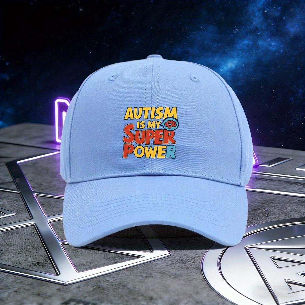 pc Adjustable Denim Baseball Cap with Autism Is My Superpower Print Lightweight Printed Womens Hat Superpower Mens Tre 1pc