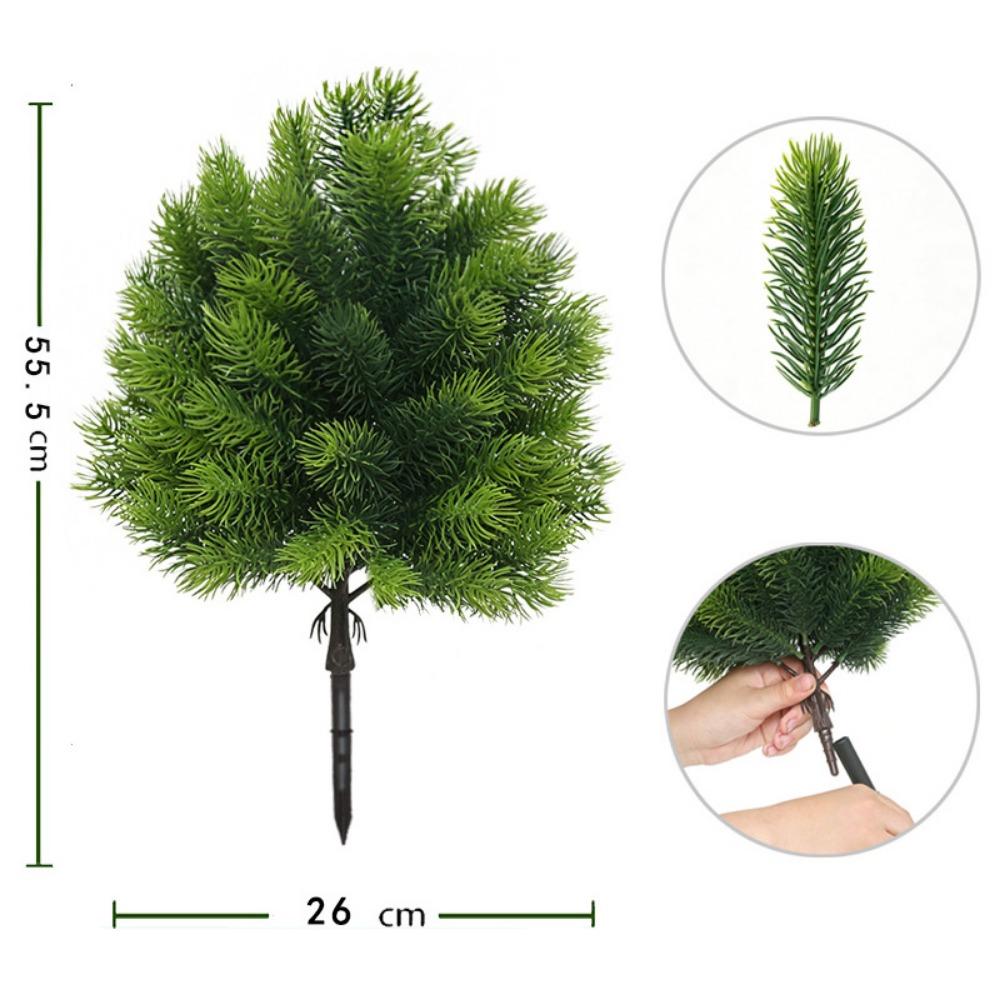 Red Berries Mini Christmas Tree Green Realistic Pine Needle Branches  Garden Decor
