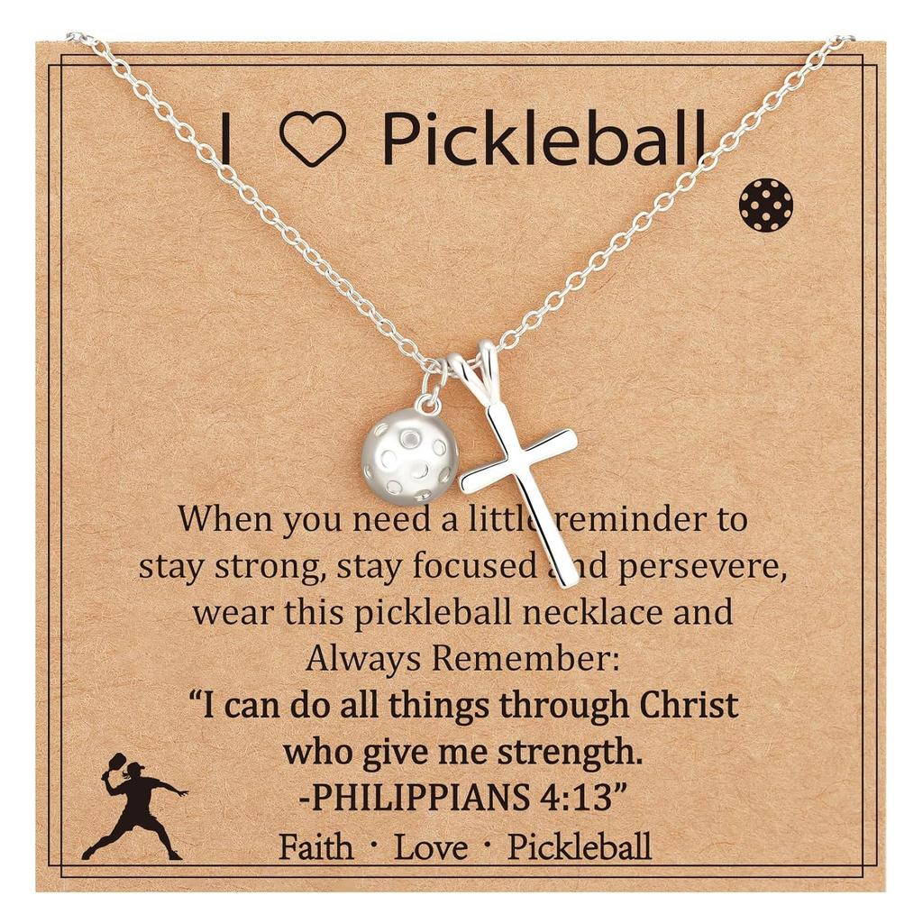 Unisex Fashion Necklace with Sports Ball Crucifix Pendant Basketball Volleyball Softball Adjustable Lightweight Copper