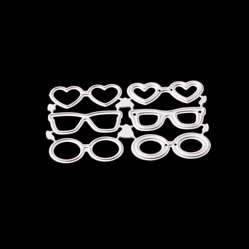 

Штампы для резки металла 6 шт. солнцезащитные очки для девочек и мальчиков, скрапбукинг, бумага, поделки, тиснение, лезвие, штамп для пробивания отверстий серебряный