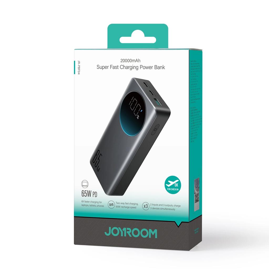 JOYROOM Powerbank 65W 20000Mah Black (Jr-Pbf04)
