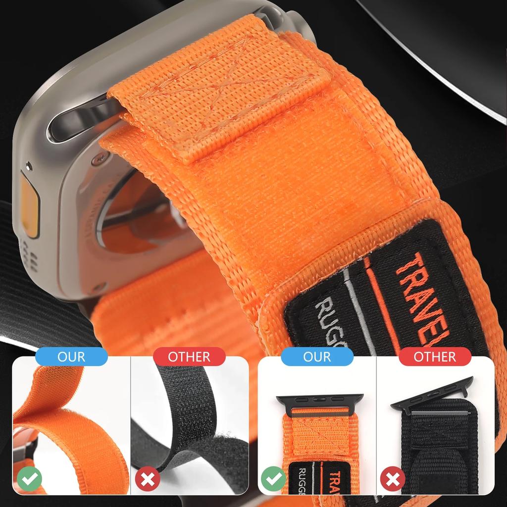 Trail Loop for Apple Watch Ultra Band 49mm 44mm 45mm 42mm Nylon Sport Correa Bracelet iWatch Ultra 2 Series 9 7 6 5 4 8 Se Strap