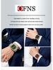 Oufanni Waterproof Men's Steel Band Quartz Watch with Luminous Dial and Double Calendar