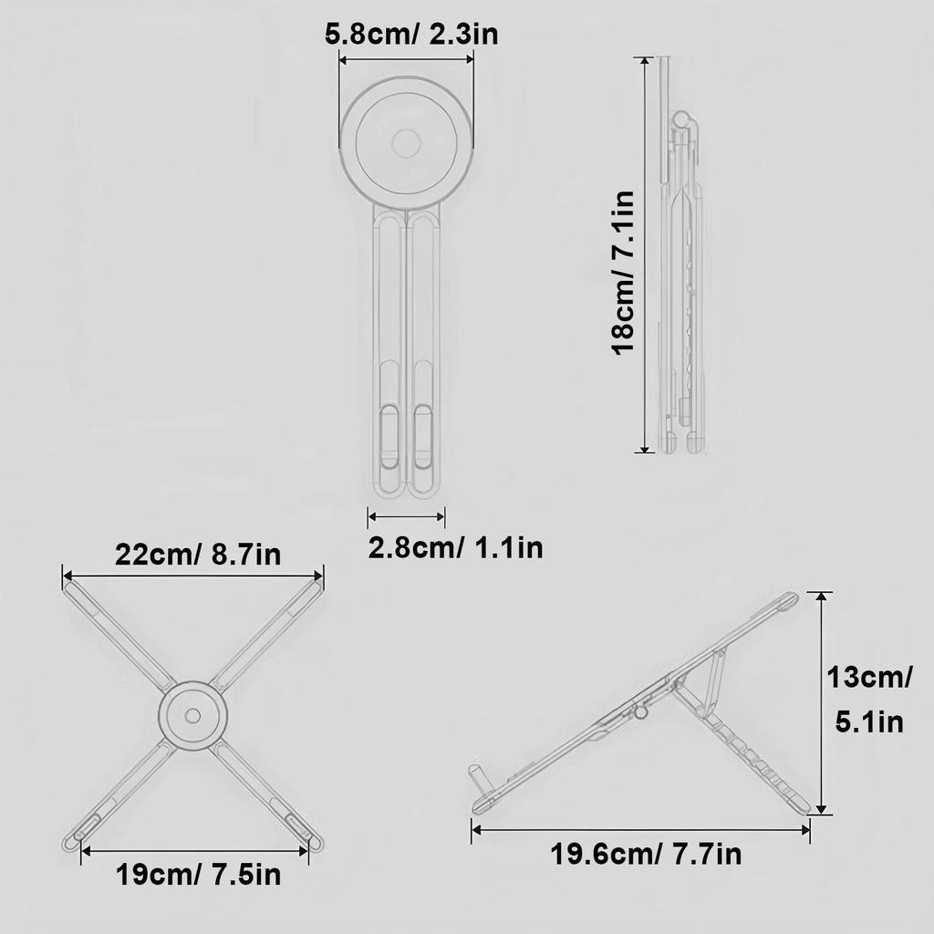Tragbarer magnetischer Handyhalter & Selfie-Stick 3-in-1 faltbarer Stativständer für iPhone iPad Tablet Laptop Desktop-Nutzung