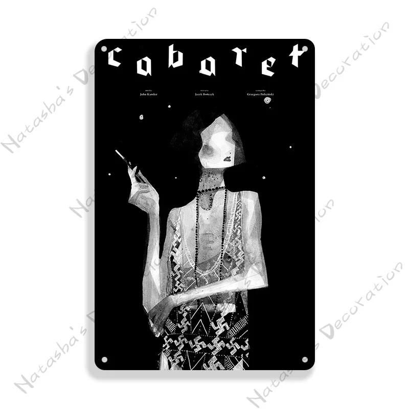 Cabaret Poster Music Movie Metal Sign Decorative Plate Home Restaurant Bar Club Wall Decor Vintage Metal Poster Industrial Decor