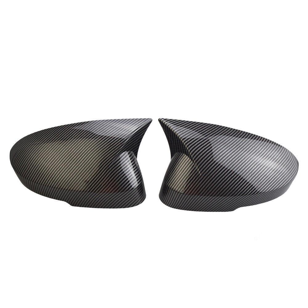 For Mitsubishi Outlander  ABS Car Rearview Side Mirror Cover Wing Cap Exterior Door Housing Shell Trim Adhesive Sticker