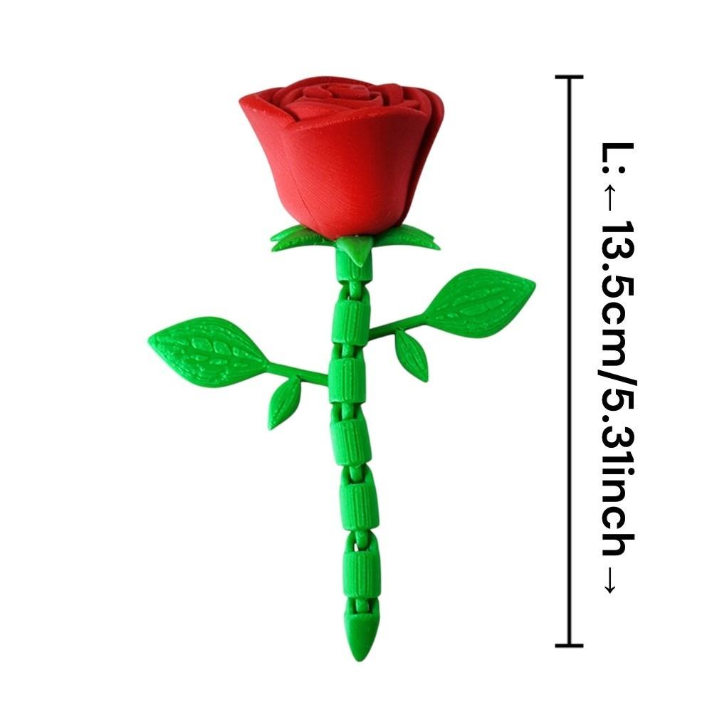 Lustiges Simulations-Rosenmodell Plastik-Rosenblumenfiguren Bewegliche Gelenke Rote Rose Heimdekoration