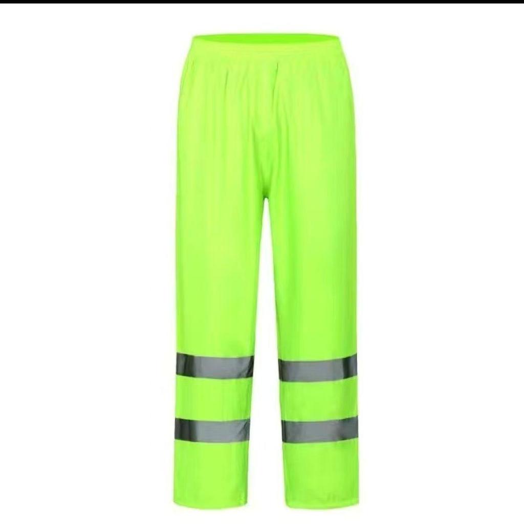 Reflective Raincoat & Pants Set - Thickened PU Oxford Cloth for Traffic & Sanitation, Stormproof