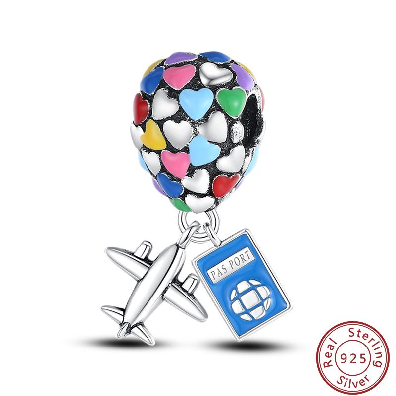 Air Balloon Series Copper Rocket Colorful Cute Romantic Charms Beads 3Mm Diy Fine Jewelry Making