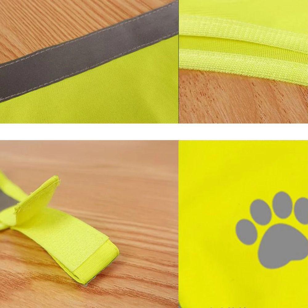 High Visibility Dogs Reflective Vest Ventilate Cozy Fluorescent Dog Vis Jacket Adjustable Night Safety Dog Coat